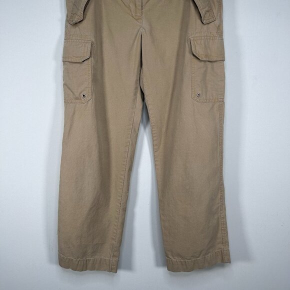 J Crew Cargo Pants Women's 8 Low Fit Mid Rise Beige Pockets City Casual - Picture 4 of 13